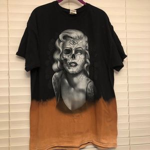 🎁Dip Dyed Skeleton Girl Tee🎁